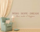 Wish Hope Dream Quotes Wall Decal Motivational Vinyl Art Stickers